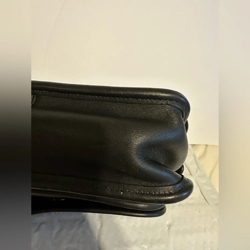Vintage Coach Purse 9061 Rambler Legacy Black‎ Leather Crossbody Shoulder Bag - Picture 5 of 9